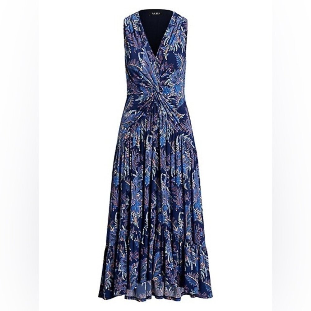 Lauren Ralph Lauren Blue Floral Maxi Dress